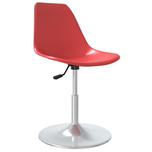 vidaXL Sillas de comedor giratorias 2 unidades PP rojo