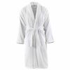 vidaXL Albornoz de rizo unisex 100% algod&oacute;n blanco talla XL