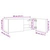 vidaXL Mueble de TV de pared con luces LED roble ahumado 80x35x31 cm