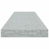 vidaXL Estante flotante de pared MDF gris hormig&oacute;n 80x23,5x3,8 cm