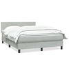 vidaXL Cama box spring con colchón terciopelo gris claro 140x210 cm