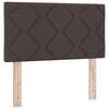 vidaXL Cama tipo Box Spring Marr&oacute;n Oscuro 120 x 190 cm tela