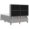 vidaXL Cama tipo Box Spring con colch&oacute;n Gris Claro 190 x 140 cm tela