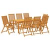vidaXL Juego de comedor de jard&iacute;n 9 piezas 180x90x75 cm