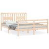 vidaXL Estructura de cama con cabecero madera maciza 160x200 cm