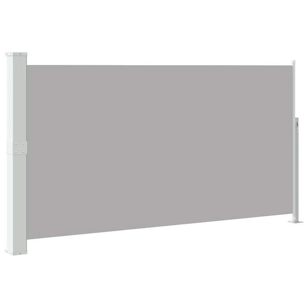 vidaXL Toldo lateral retr&aacute;ctil de jard&iacute;n gris 170x300 cm
