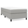 vidaXL Estructura de cama con somier tela gris claro 90x200 cm