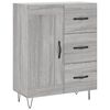 vidaXL Aparador alto madera contrachapada gris sonoma 69,5x34x180 cm
