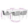 vidaXL Juego comedor jard&iacute;n 7 piezas y cojines rat&aacute;n sint&eacute;tico y acero