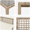 vidaXL Conjunto de Comedor de Jard&iacute;n 7 pcs Beige rat&aacute;n sint&eacute;tico