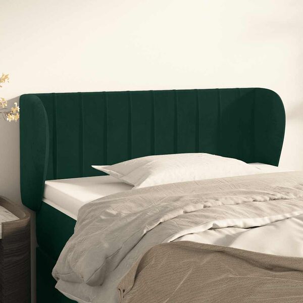 vidaXL Cabecero de terciopelo verde oscuro 83x23x78/88 cm
