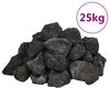 vidaXL Rocas volc&aacute;nicas negras 25 kg 3-5 cm