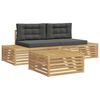 vidaXL 4 uds. Conjunto de sof&aacute;s de exterior Poli&eacute;ster Blanco