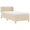 vidaXL Cama tipo Box Spring con colch&oacute;n Crema 90 x 190 cm tela