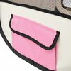 vidaXL Parque de perros plegable bolsa de transporte rosa 90x90x58 cm