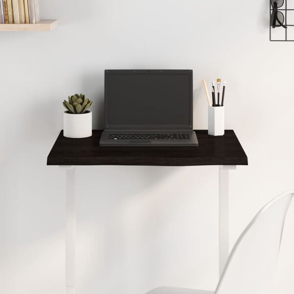 vidaXL Tablero de mesa madera roble tratada marrón oscuro 60x40x2 cm