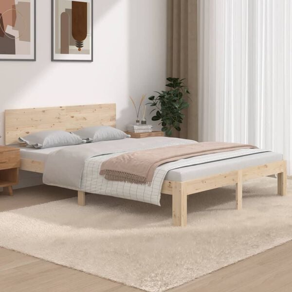 vidaXL Estructura de cama doble sin colch&oacute;n 135x190 cm
