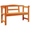vidaXL Banco de exterior 2 -Seater 119 x 44 x 76 cm Marr&oacute;n Rectangular