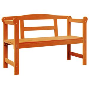 vidaXL Banco de exterior 2 -Seater 119 x 44 x 76 cm Marr&oacute;n Rectangular