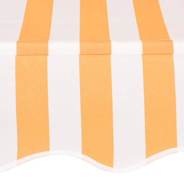 vidaXL Toldo manual retr&aacute;ctil 150 cm naranja y blanco a rayas