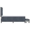 vidaXL Cama tipo Box Spring Gris oscuro 80 x 200 cm Terciopelo