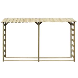 vidaXL Caseta para le&ntilde;a madera de pino impregnada 300x44x176 cm