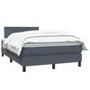vidaXL Cama box spring con colch&oacute;n terciopelo gris oscuro 120x210 cm