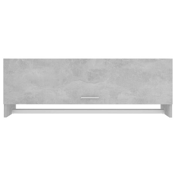 vidaXL Armario de madera contrachapada gris hormigón 100x32,5x35 cm