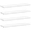 vidaXL Estantes flotantes de pared 4 uds MDF blanco 80x23,5x3,8 cm