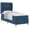 vidaXL Cama tipo Box Spring con cabecera Manual Azul 200 x 80 cm tela