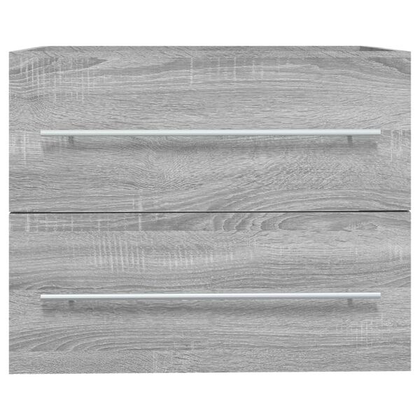 vidaXL Mueble de lavabo madera contrachapada gris Sonoma 60x38,5x48 cm
