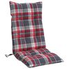 vidaXL Cojines para silla respaldo alto 6 uds tela Oxford cuadros rojo