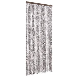 vidaXL Cortina mosquitera marr&oacute;n y beige chenilla 90x200 cm
