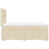 vidaXL Cama box spring con colch&oacute;n tela color crema 120x190 cm