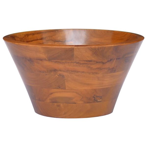 vidaXL Lavabo de madera maciza de teca &Phi;40x20 cm