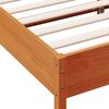 vidaXL Cama sin colch&oacute;n madera maciza de pino marr&oacute;n cera 200x200 cm