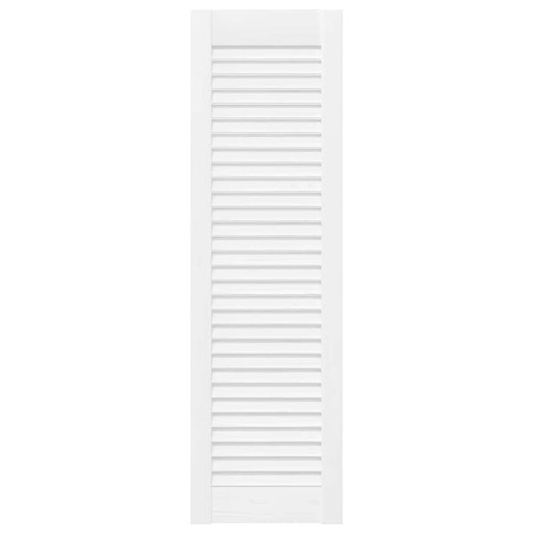 vidaXL Puerta de armario de lamas 2 uds blanco 99x29,5 cm