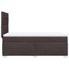 vidaXL Cama box spring con colch&oacute;n tela marr&oacute;n oscuro 80x200 cm