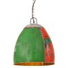 vidaXL L&aacute;mpara colgante industrial redonda multicolor E27 25 W 42 cm