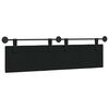 vidaXL Cabecera Colgante Rayado Negro 170 x 55 x 5 cm tela