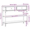vidaXL Mesa Consola con caj&oacute;n Madera vieja 72.5 x 25 x 75 cm