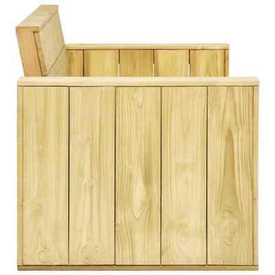 vidaXL Juego de muebles de jardín 2 piezas madera de pino impregnada