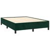vidaXL Cama box spring con colch&oacute;n terciopelo verde oscuro 140x200 cm
