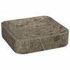 vidaXL Lavabo gris m&aacute;rmol 40x40x10 cm