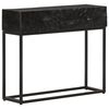 vidaXL Mesa consola madera maciza de mango y hierro negro 90x30x76 cm