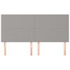 vidaXL Cabecero de cama gris claro 200x5x118/128 cm de tela