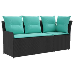 vidaXL Sof&aacute; de jard&iacute;n con brazo y sof&aacute; en esquina con almohada 2 Pieza