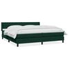 vidaXL Cama box spring con colch&oacute;n terciopelo verde oscuro 200x210 cm