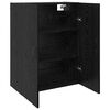 vidaXL Armario de pared 2 pcs Roble Negro 69,5 x 34 x 90 cm
