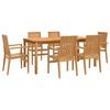 vidaXL Juego de comedor de jard&iacute;n 7 piezas madera maciza de teca